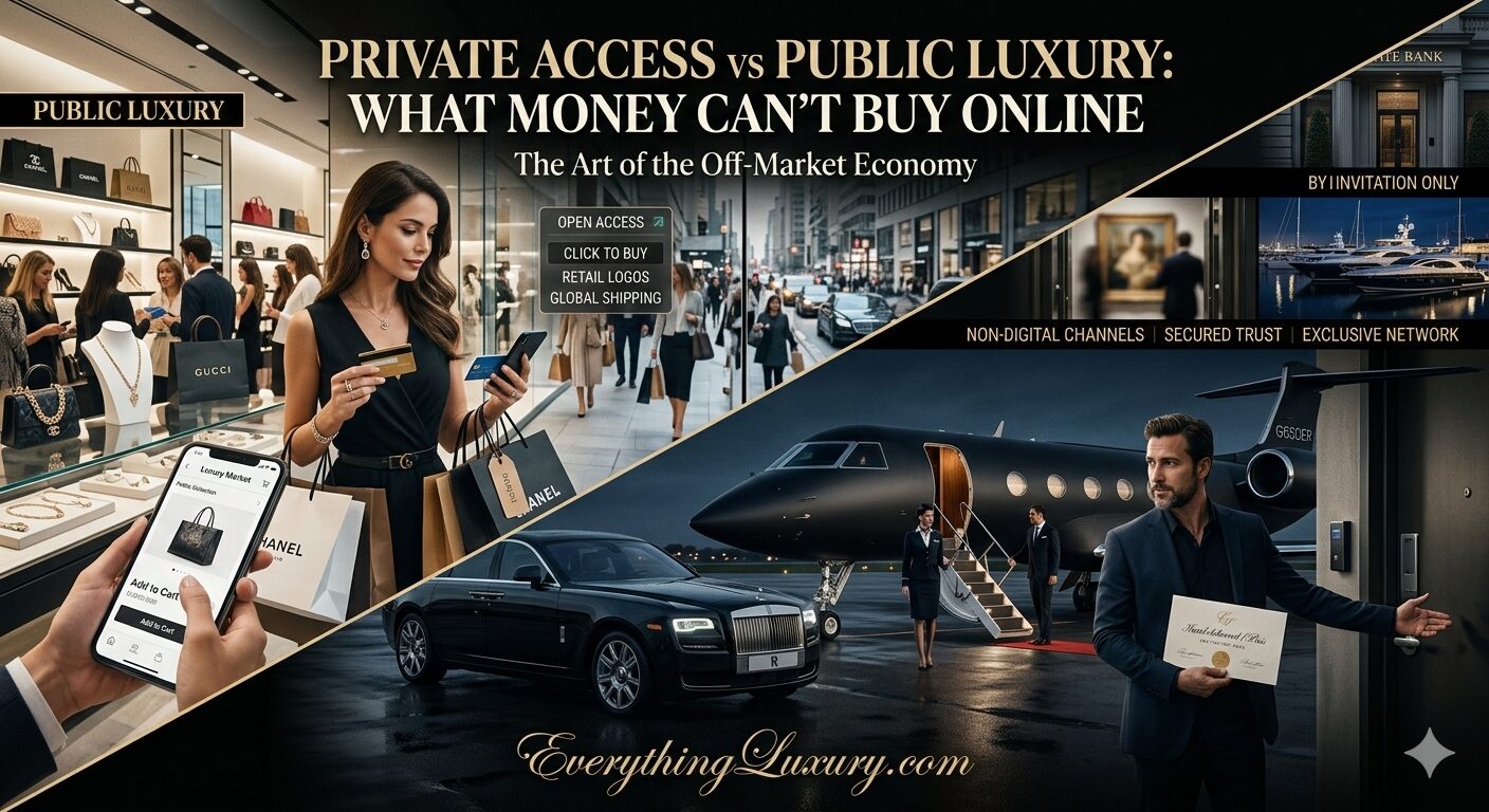 Private Access vs Public Luxury: What Money Can’t Buy Online
