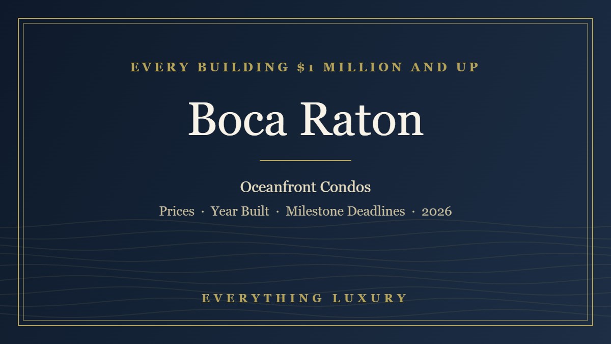 Boca Raton Oceanfront Condos