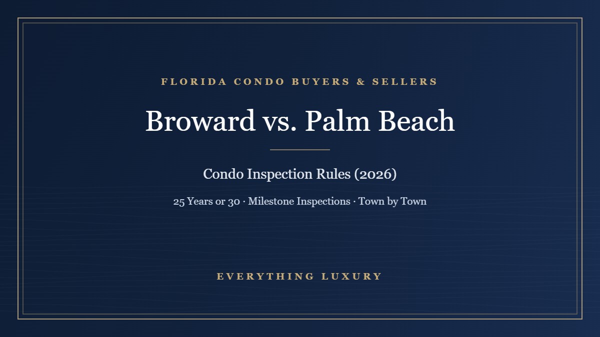 Broward vs. Palm Beach County Condo Inspection Rules: 25 Years or 30, Town by Town