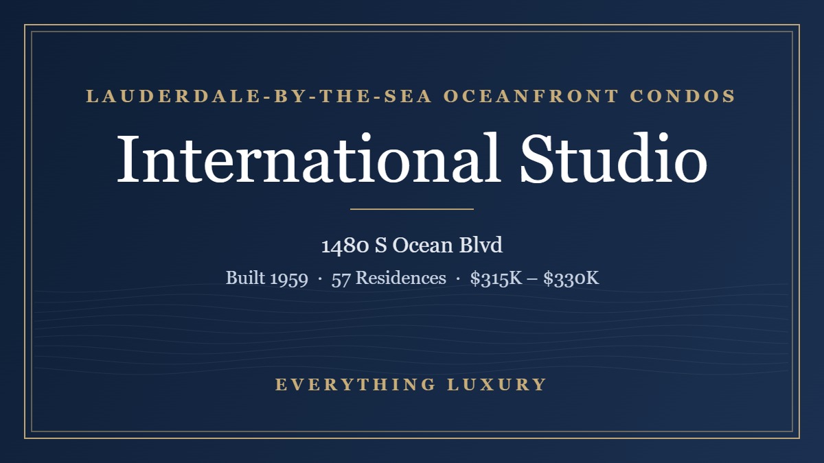 International Studio Lauderdale-by-the-Sea Condos