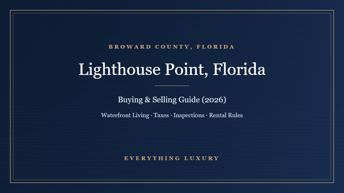 Lighthouse Point, FL Guide: Waterfront Living, Taxes, Inspections and Rental Rules