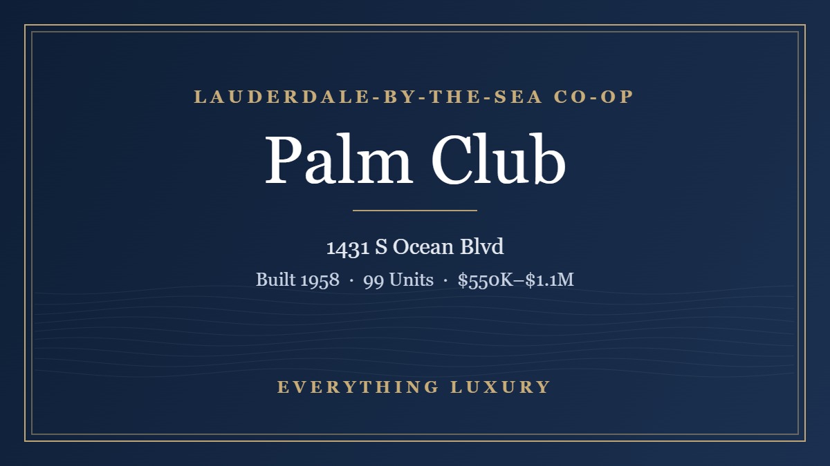 Palm Club Lauderdale-by-the-Sea Co-op