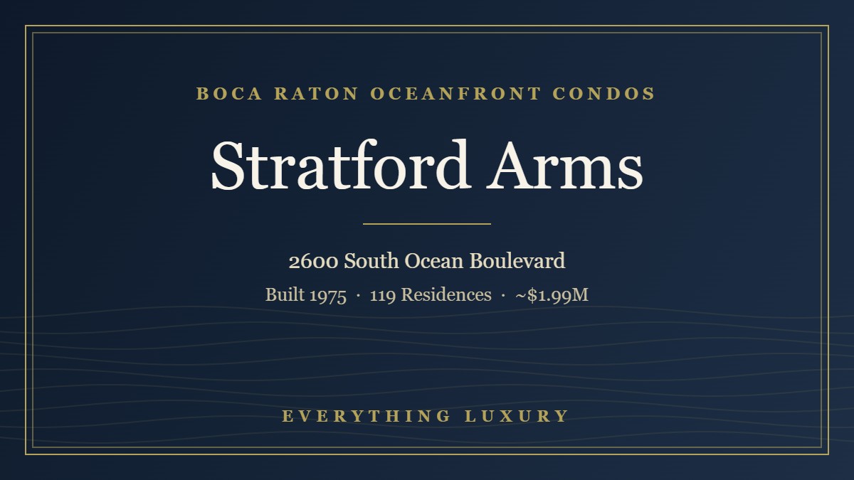Stratford Arms Boca Raton Condos