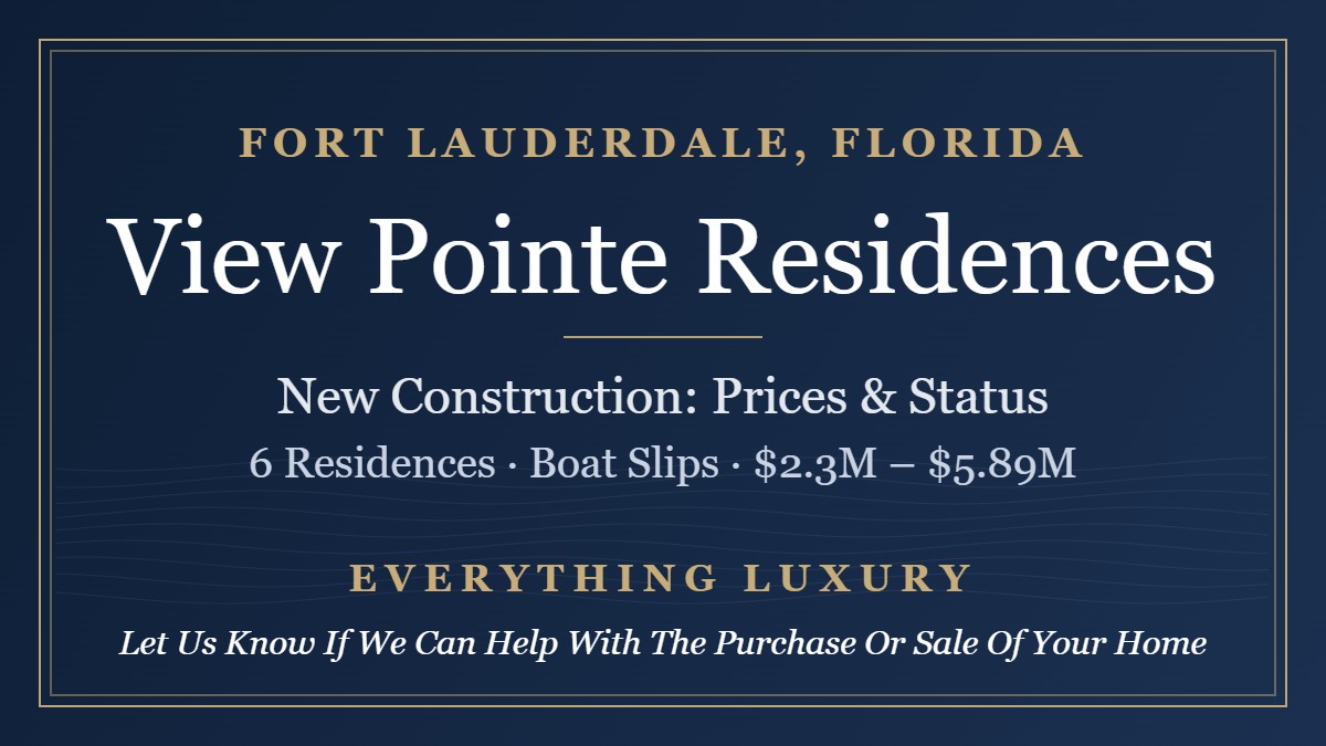 View Pointe Residences Fort Lauderdale: Prices, Construction Status and Sources